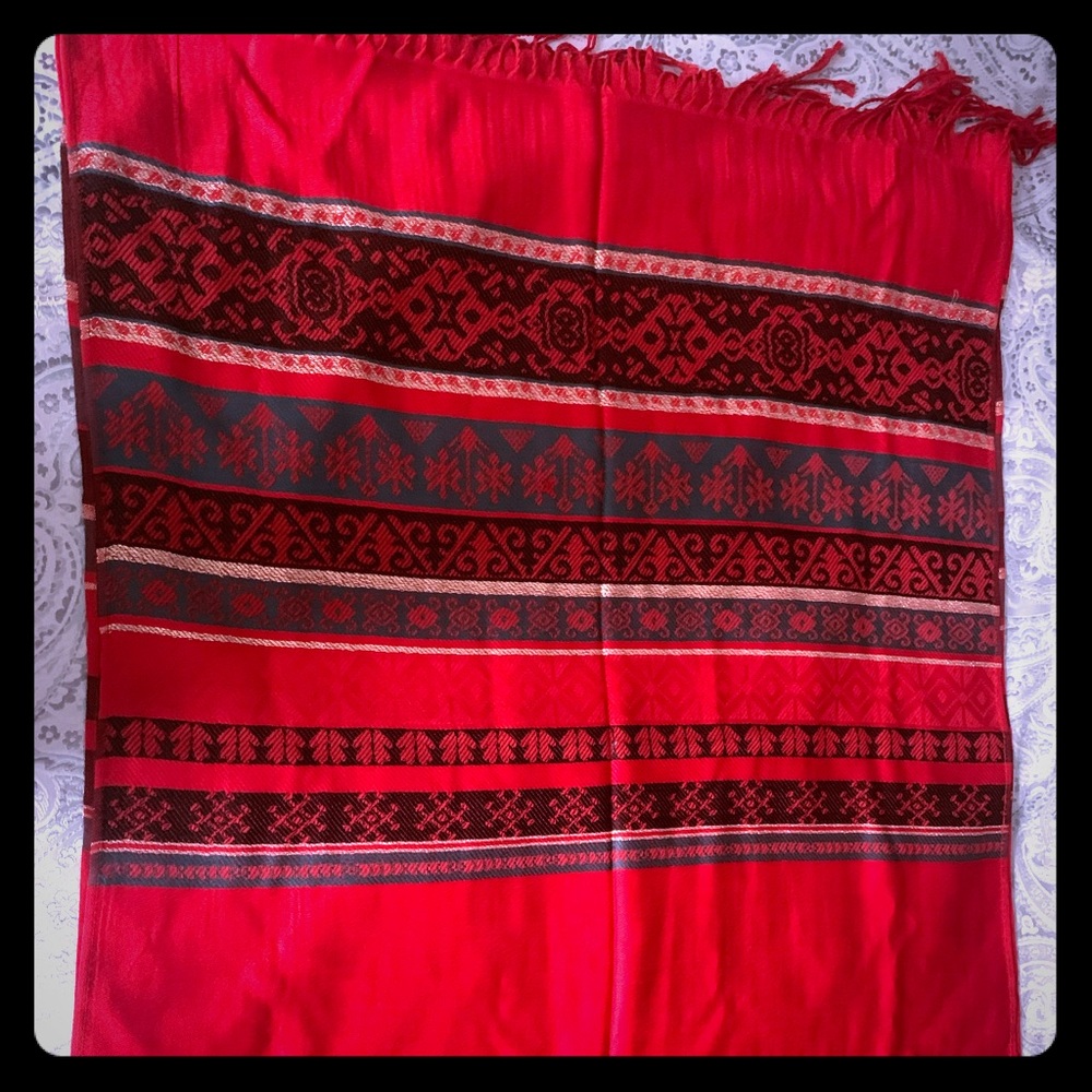 Red pashmina wrap